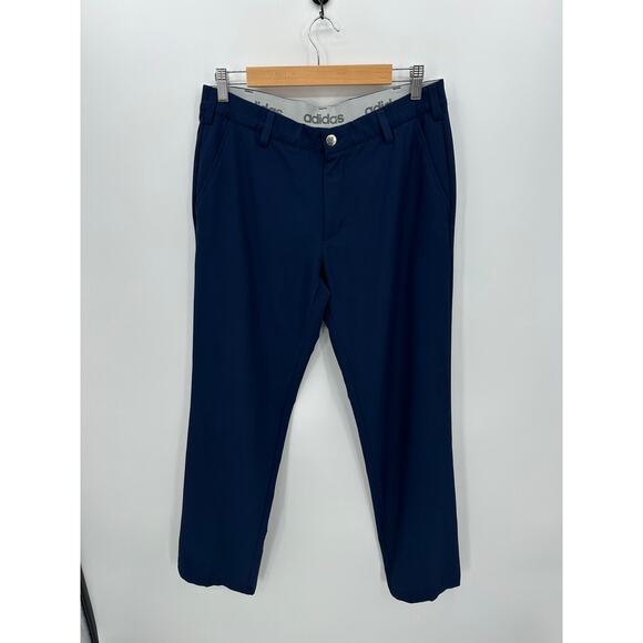 Adidas Pants Men 32x32* Navy Blue Golf Active Button Front Outdoors - Picture 1 of 9